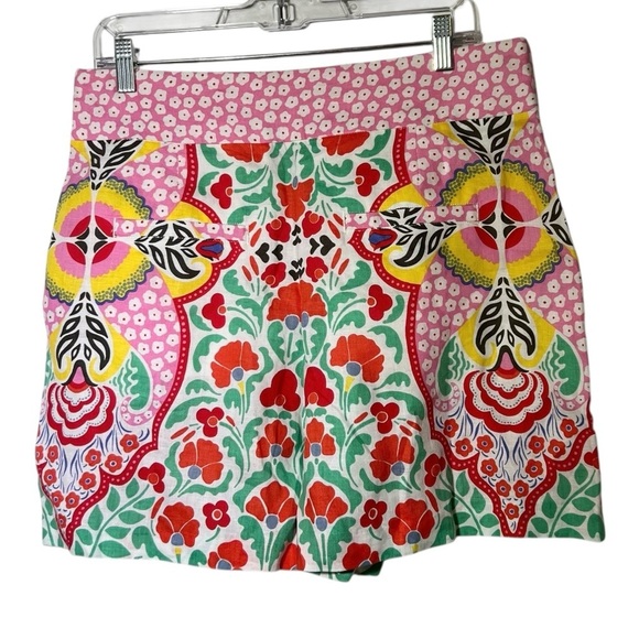 Boden Georgina 100% Linen Floral Shorts NWT Size US 10 - Picture 2 of 11